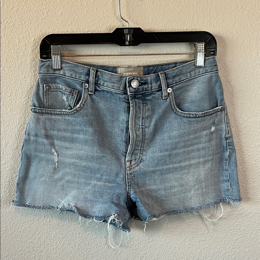 Everlane The Cheeky Short Distressed Light Wash Size 28